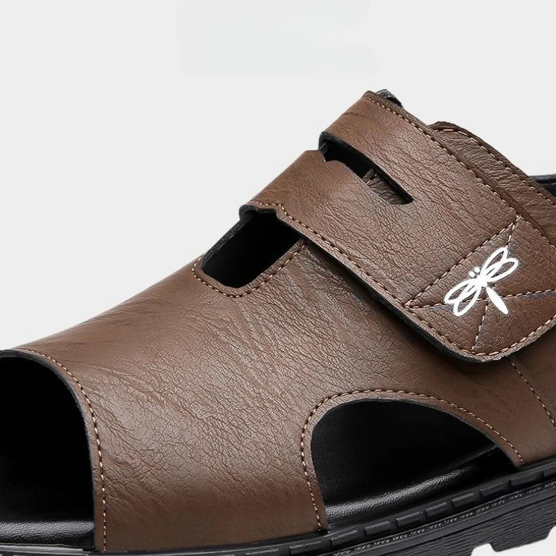 Men's Soft-Sole Leather Roman Beach Sandals