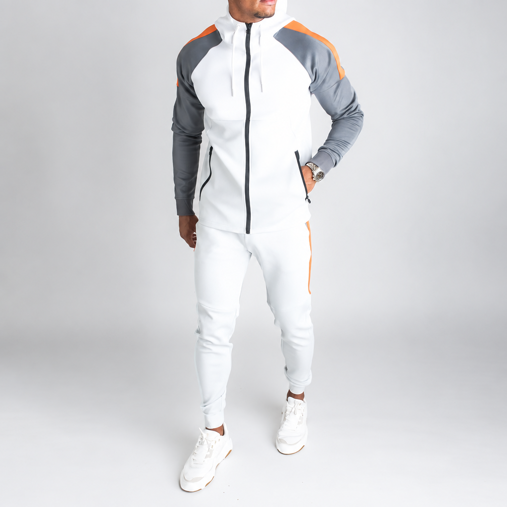 Men's gothic fleece hoodie and jogger tracksuit