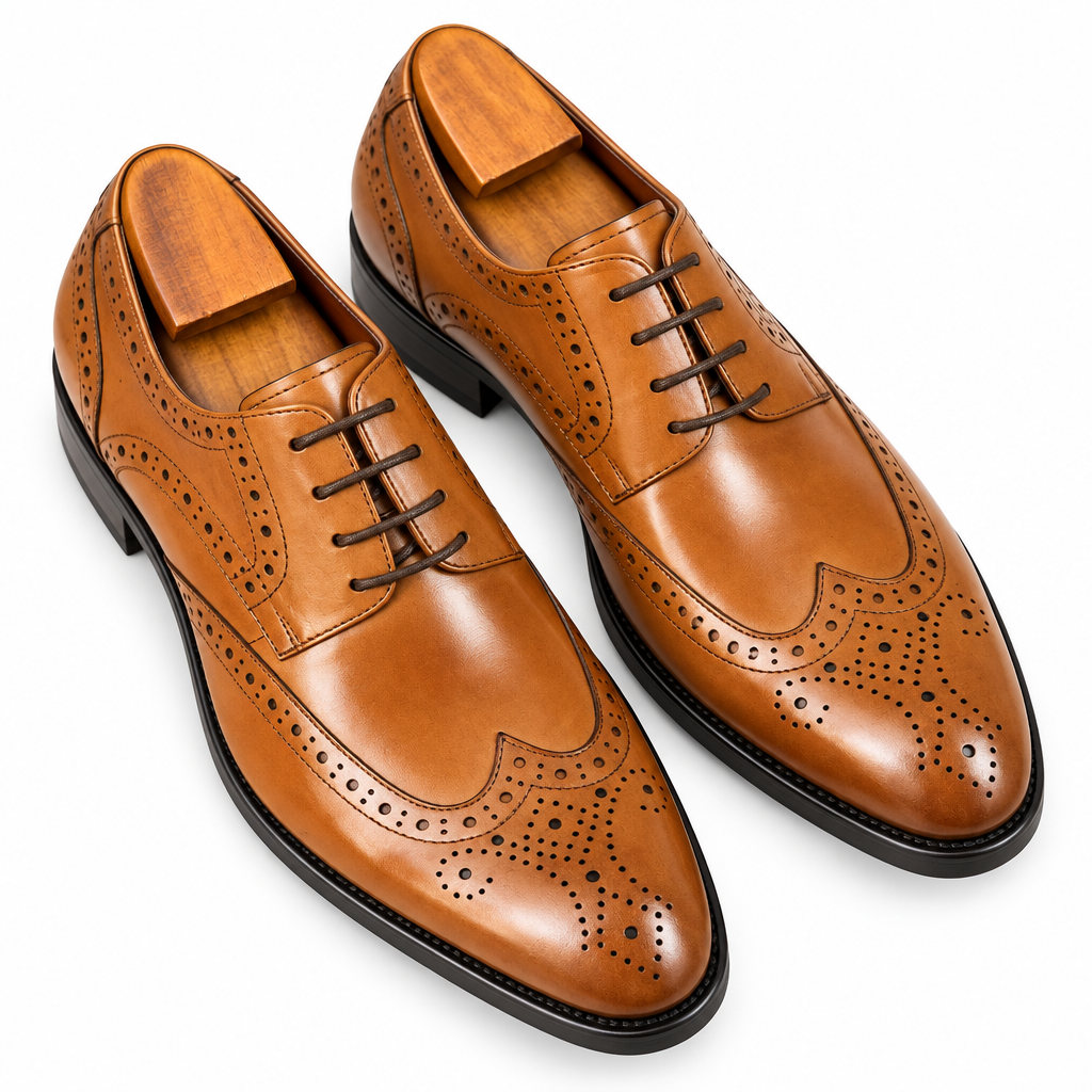 Wedding brogue shoes top three-quarter