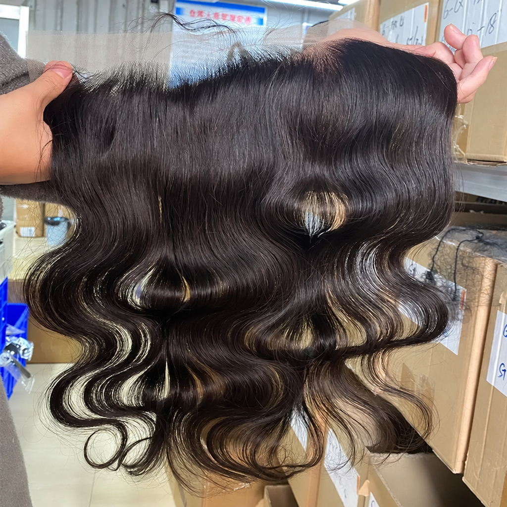 Body wave 13x6 HD lace frontal human hair held in warehouse