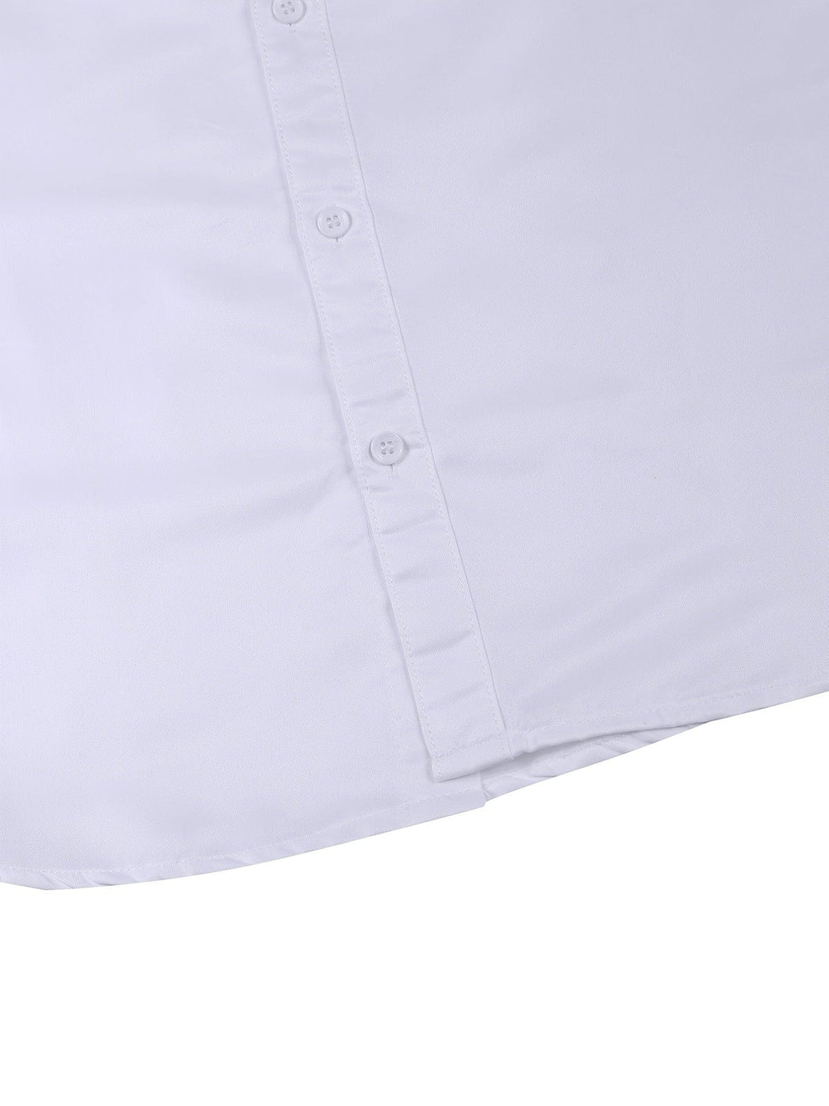 Men's Solid Long-Sleeve Business Button-Up Shirt, Slim Fit