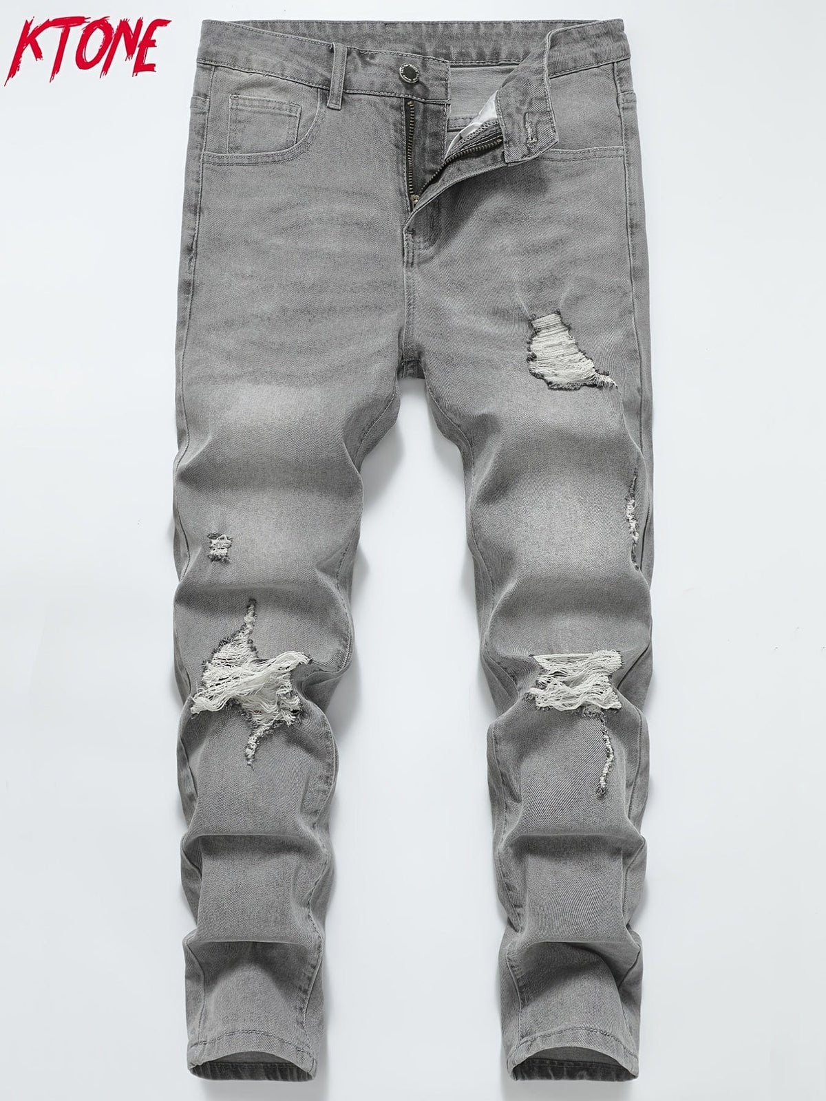Men's Washed Ripped Skinny Jeans