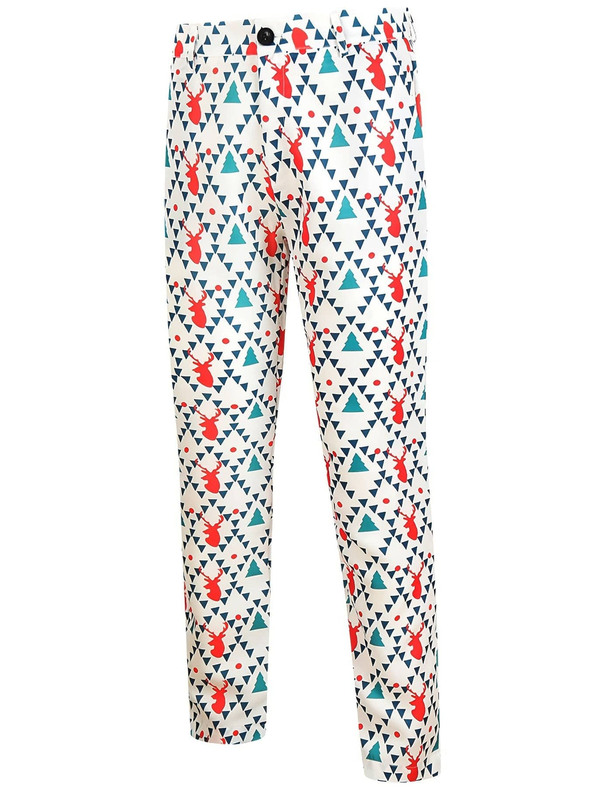 Funny Suit For Men Printed Christmas Elk Includes Jacket, Pants