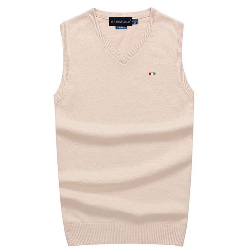 Men's Cotton Casual Sleeveless Knitted Vest Pullover