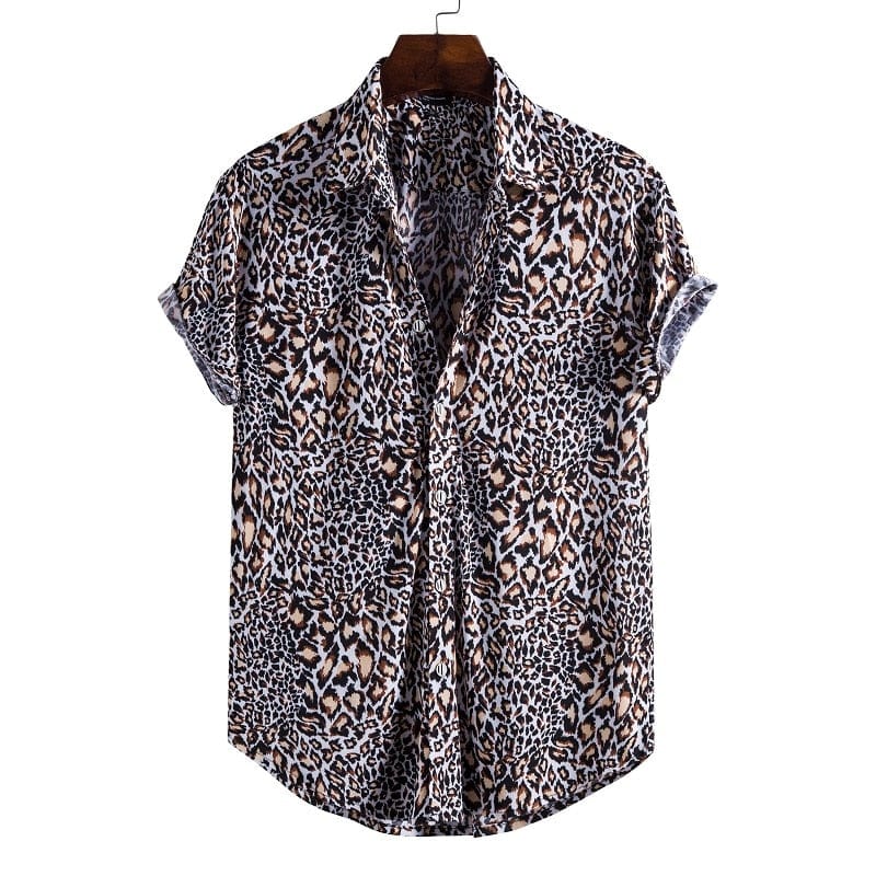 Men's Short Sleeve Hawaiian Social Shirt Classic Elegant Style