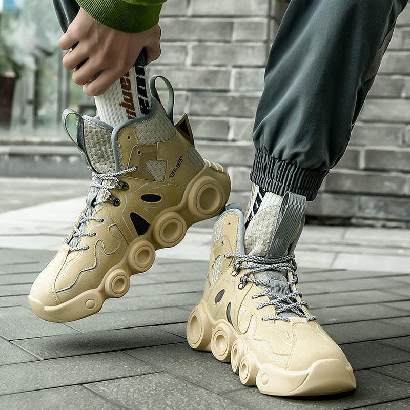 Men's Thick-Sole Luminous Outdoor Running Walking Sneakers