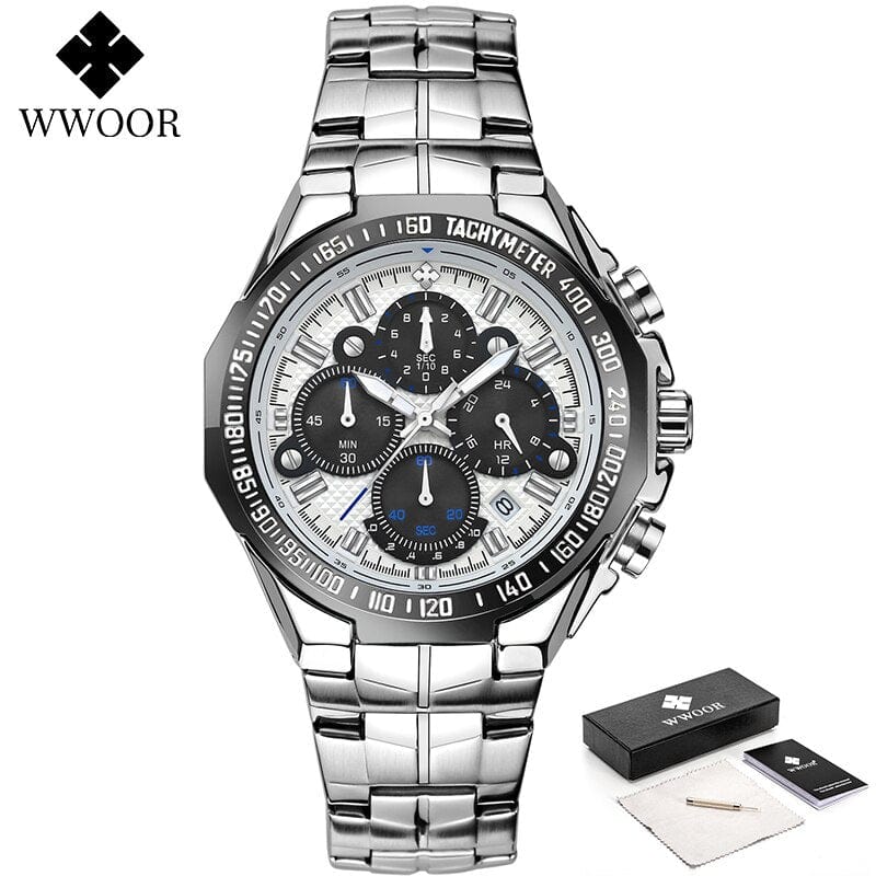 Men's Classic Sport Quartz Chronograph Watch 2026, Stainless Steel