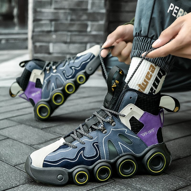 Men's Thick-Sole Luminous Outdoor Running Walking Sneakers