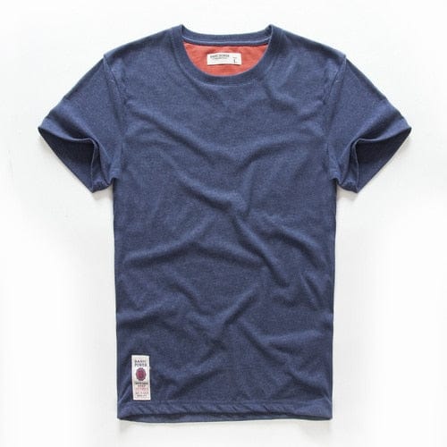 Men's Cotton Solid Color O-Neck Casual Classic Basic T-Shirt