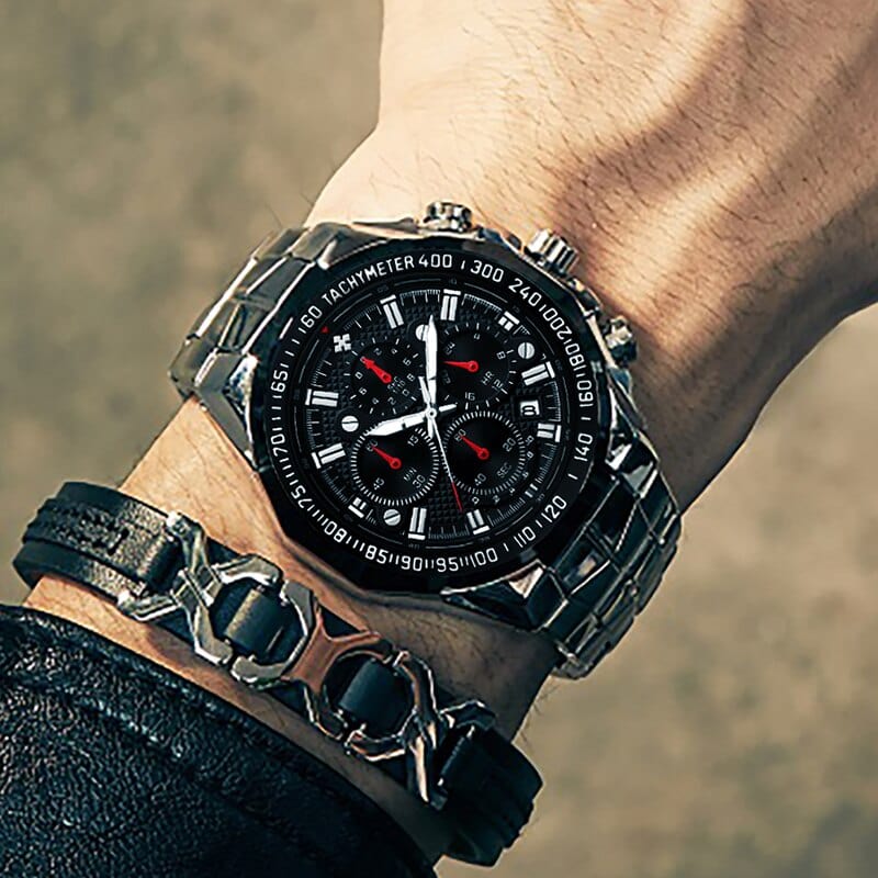 Men's Classic Sport Quartz Chronograph Watch 2026, Stainless Steel