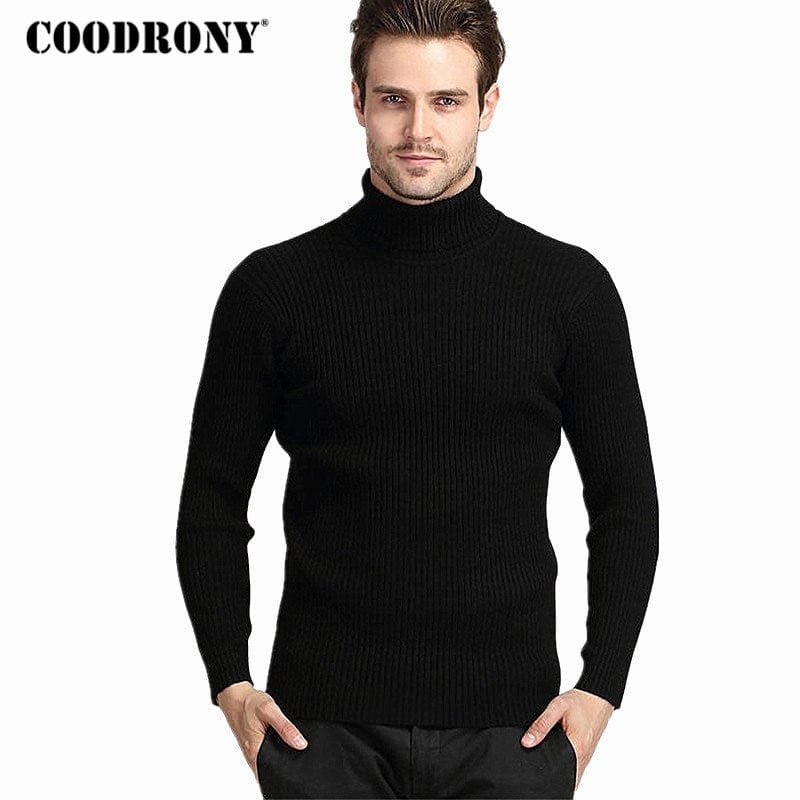 Men's Winter Thick Cashmere Turtleneck Knit Sweater