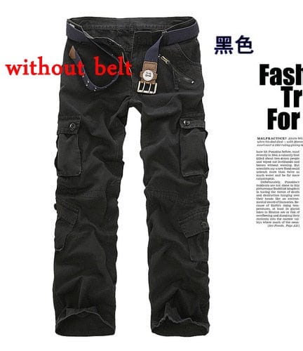 Men's Camouflage Cargo Trousers, Straight Fit Cotton