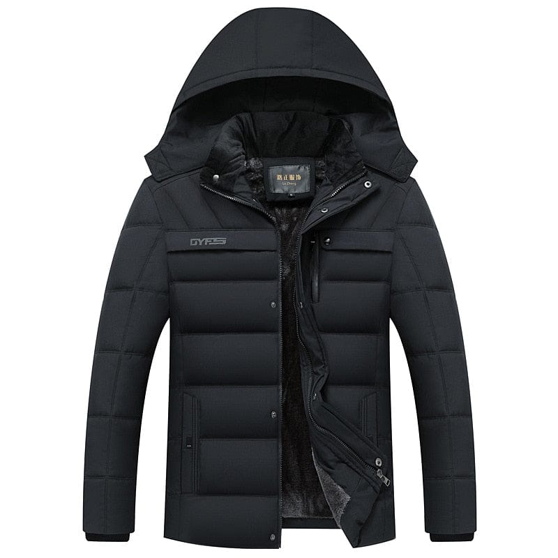 Men's Thick Hooded Waterproof Winter Parka Overcoat