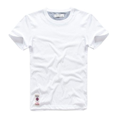 Men's Cotton Solid Color O-Neck Casual Classic Basic T-Shirt