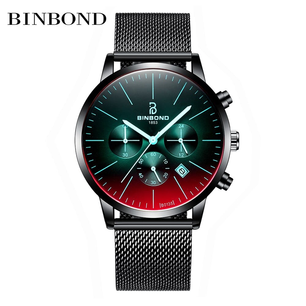 Men's Stainless Steel Chronograph Business Wrist Watch