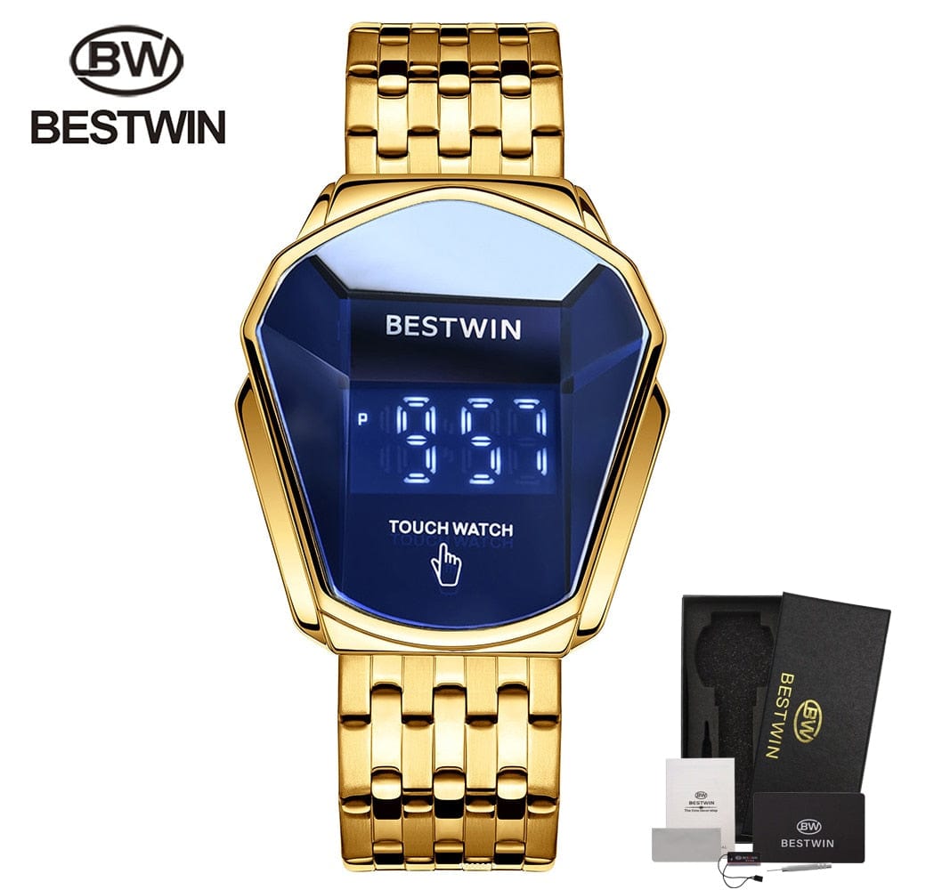 Men's Sport Digital Touch-Screen LED Steel Wristwatch