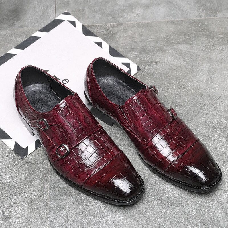 Men's Brogue Lace-Up Rubber Leather Wedding Flats