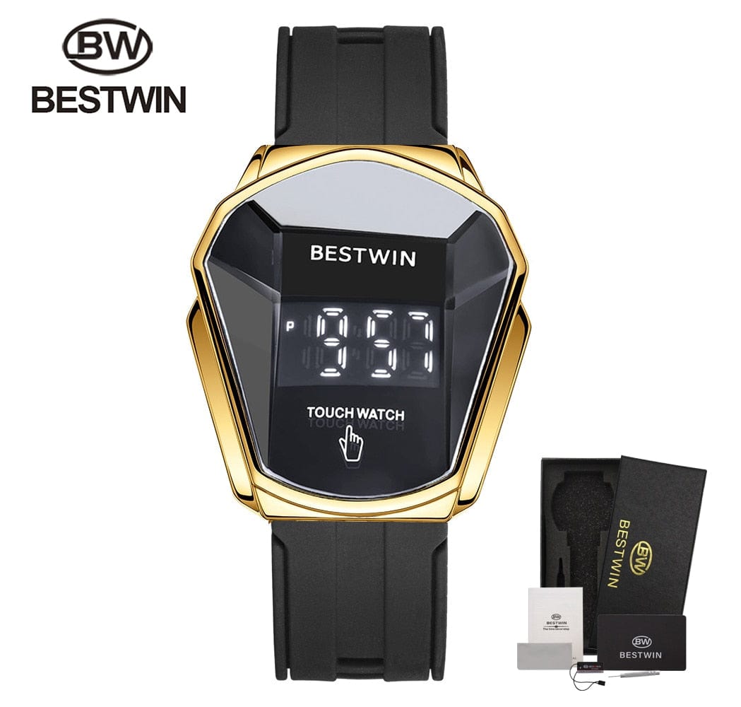Men's Sport Digital Touch-Screen LED Steel Wristwatch