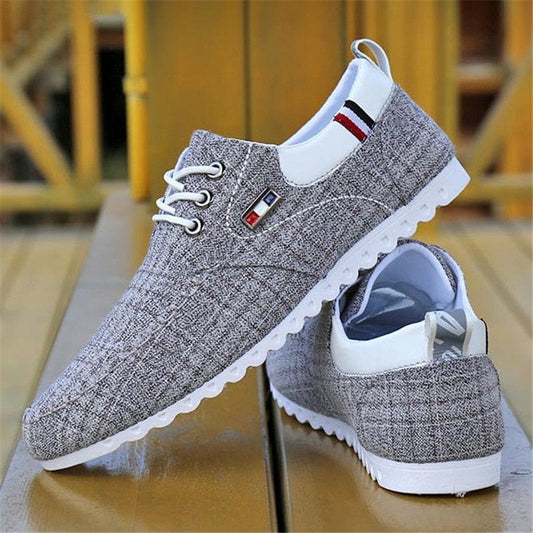 Men's Breathable Canvas Casual Driving and Running Shoes