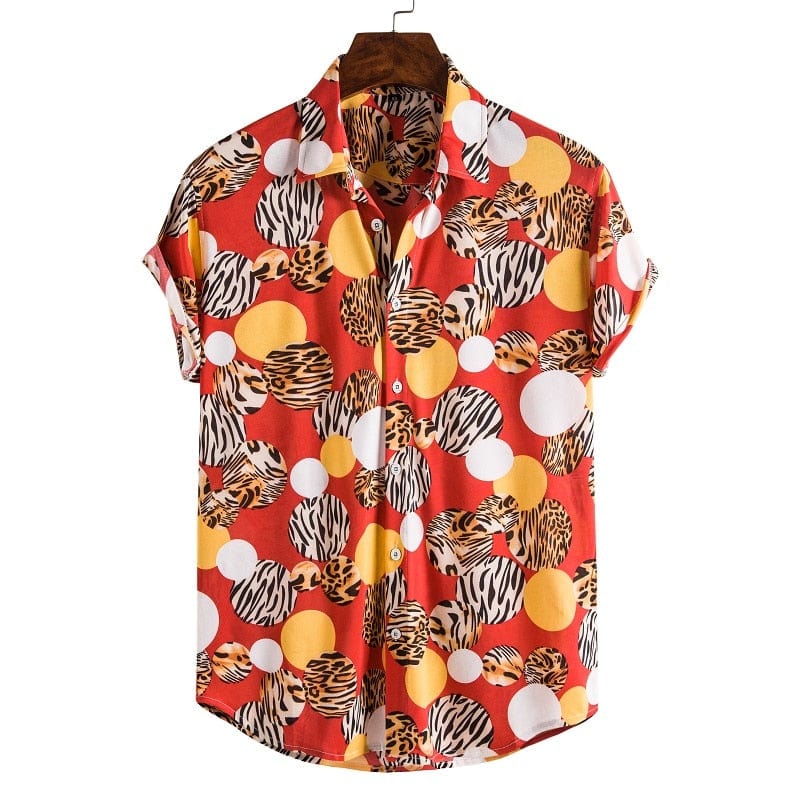 Men's Short Sleeve Hawaiian Social Shirt Classic Elegant Style