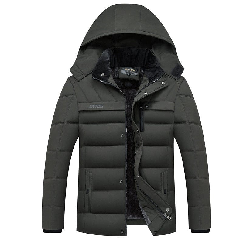 Men's Thick Hooded Waterproof Winter Parka Overcoat