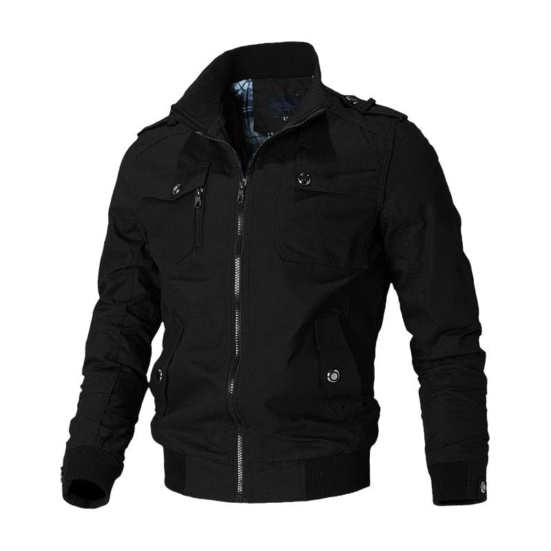 Men's Stand Collar Slim Military Bomber Windbreaker