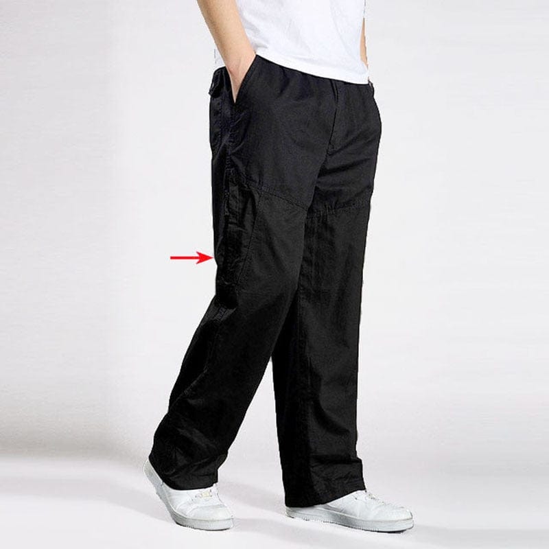 Men's Cotton Loose Multi-Pocket Cargo Pants Joggers