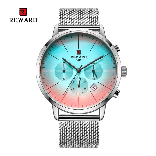 Men's Stainless Steel Chronograph Business Watch