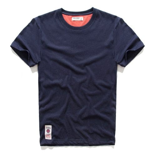 Men's Cotton Solid Color O-Neck Casual Classic Basic T-Shirt