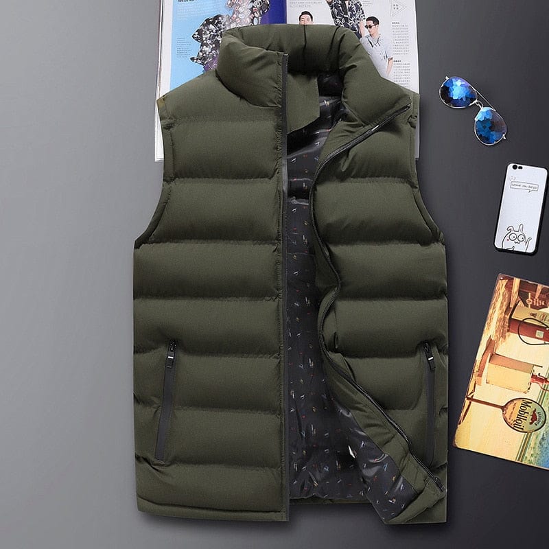 Men's Warm Sleeveless Winter Waistcoat Vest