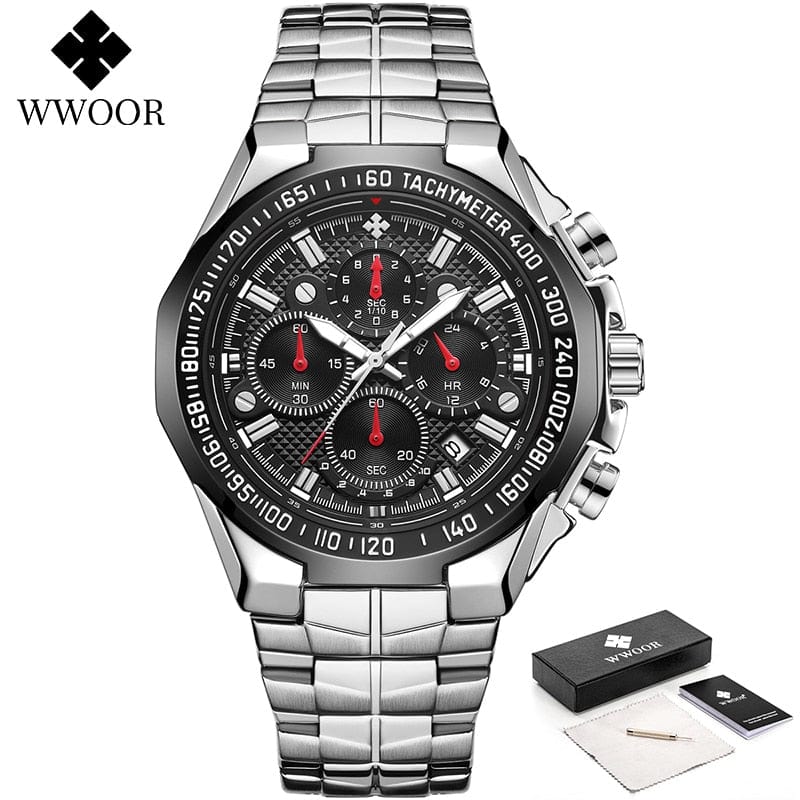 Men's Classic Sport Quartz Chronograph Watch 2026, Stainless Steel