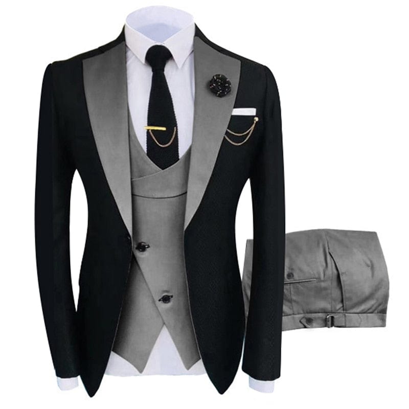 Men's Regular Fit Three-Piece Tuxedo Suit Set