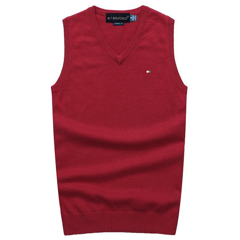 Men's Cotton Casual Sleeveless Knitted Vest Pullover