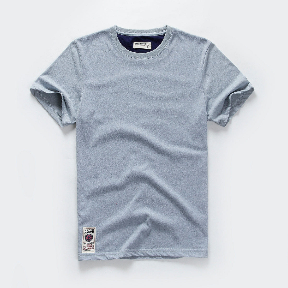 Men's Cotton Solid Color O-Neck Casual Classic Basic T-Shirt