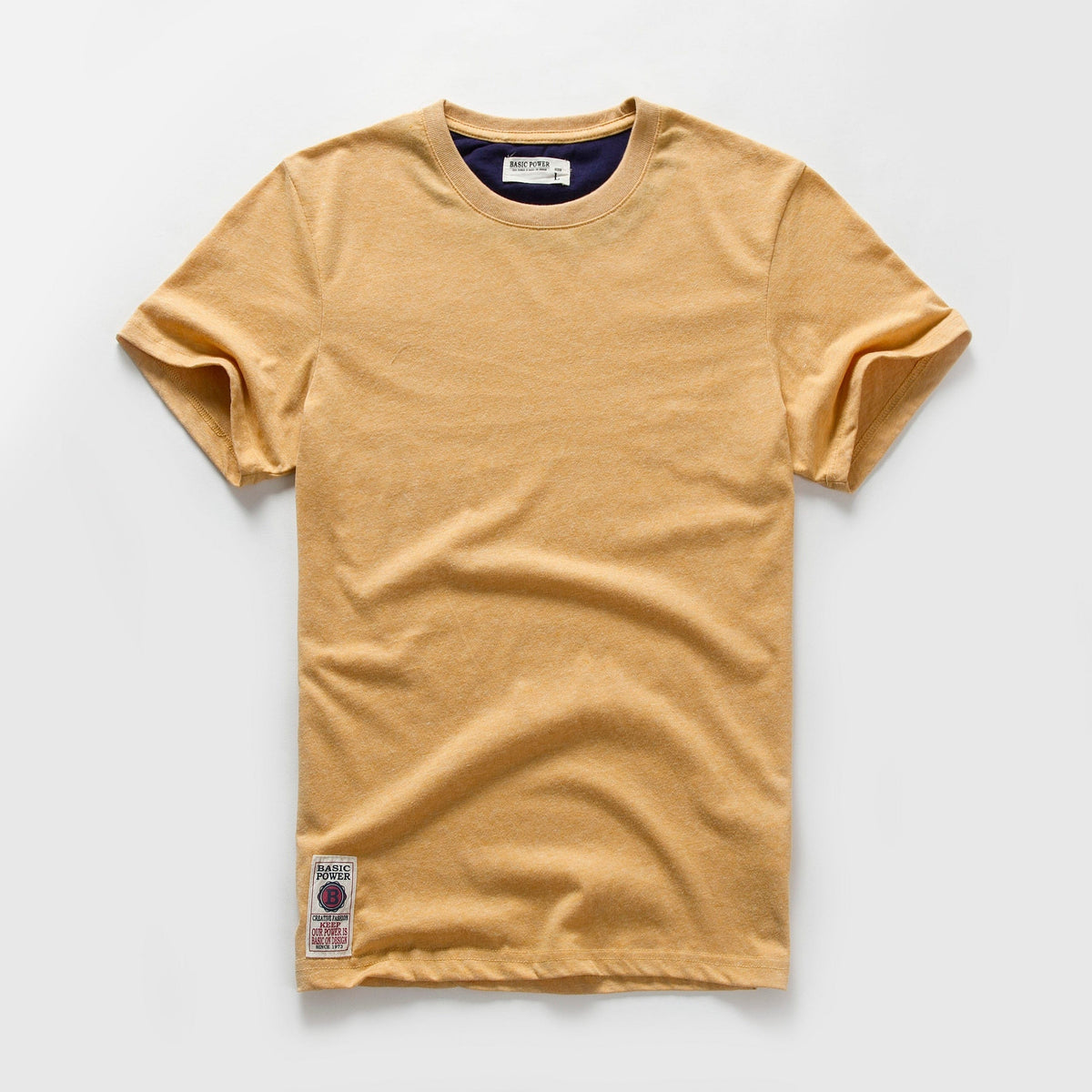 Men's Cotton Solid Color O-Neck Casual Classic Basic T-Shirt