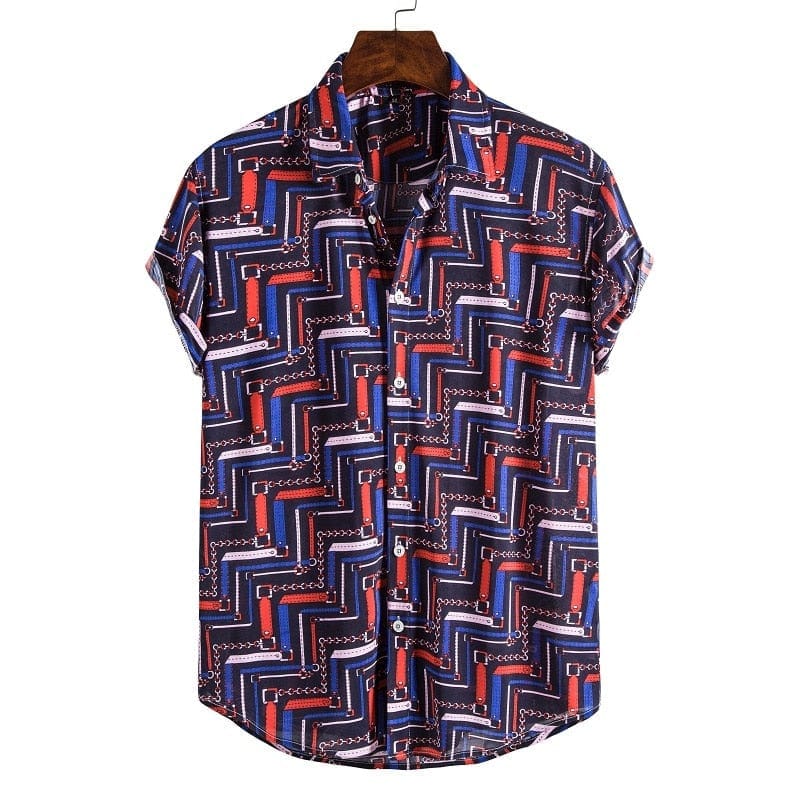 Men's Short Sleeve Hawaiian Social Shirt Classic Elegant Style