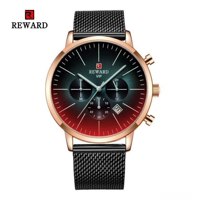 Men's Stainless Steel Chronograph Business Watch