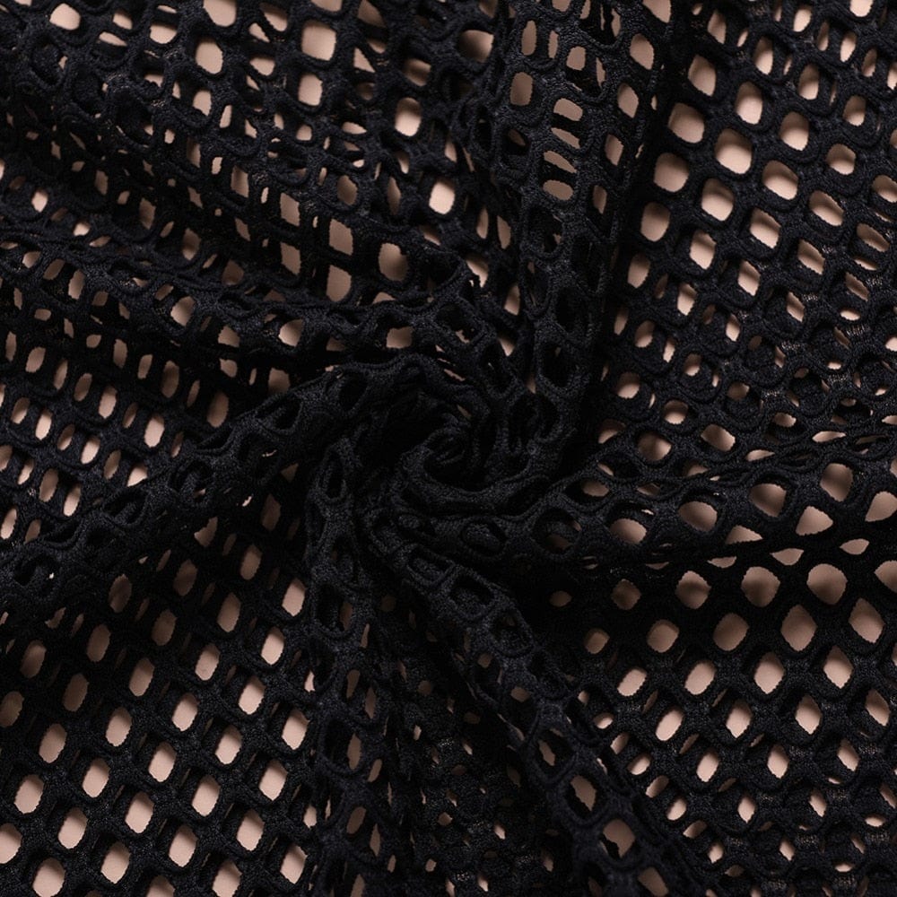 Mens Transparent Sexy Mesh T Shirt  New See Through  Fishnet Long Sleeve Muscle Undershirts Nightclub Party Perform Top Tees
