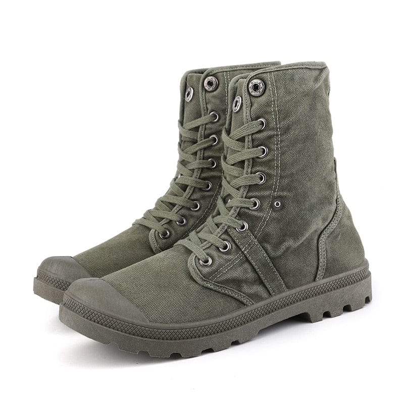 Men's High-Top Denim Canvas Casual Outdoor Rubber Shoes