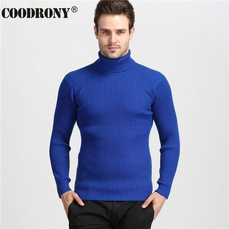 Men's Winter Thick Cashmere Turtleneck Knit Sweater