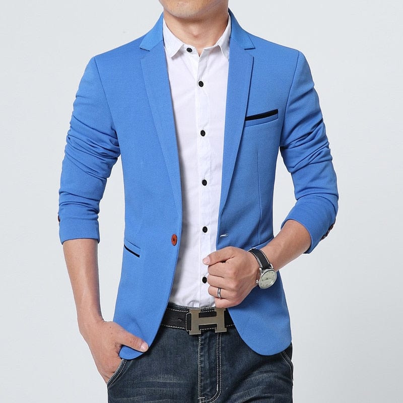 Men's Single-Button Smart-Casual Blazer