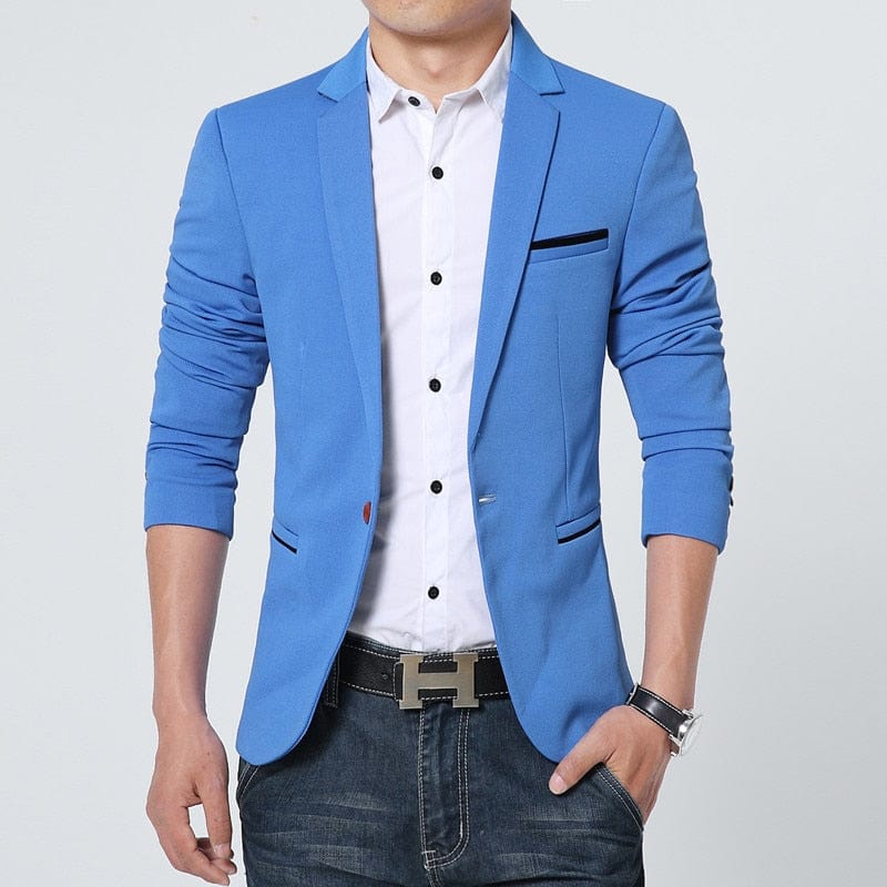 Men's Single-Button Smart-Casual Blazer
