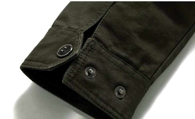 Men's Plus-Size Cotton Military Bomber Jacket