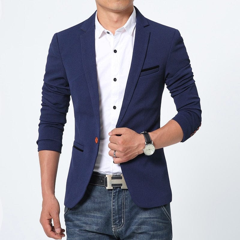 Men's Single-Button Smart-Casual Blazer