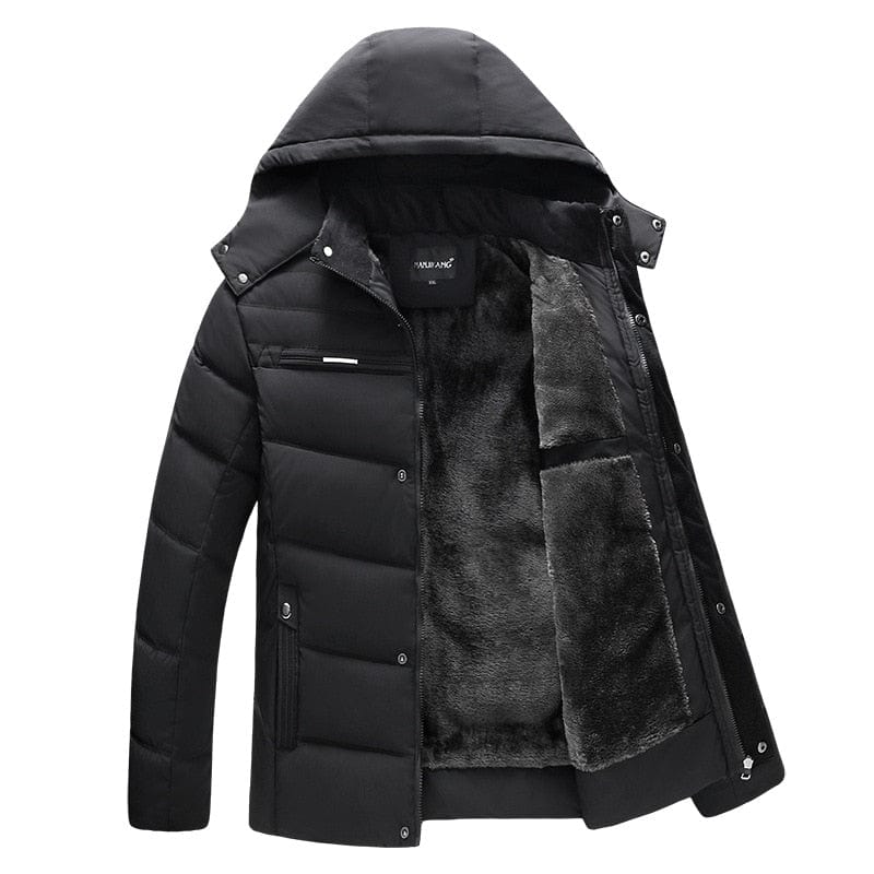 Men's Thick Hooded Waterproof Winter Parka Overcoat