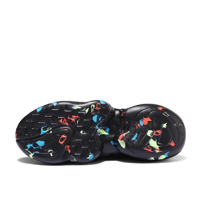 Men's Breathable Lace-Up Colorful Sock Casual Sneakers