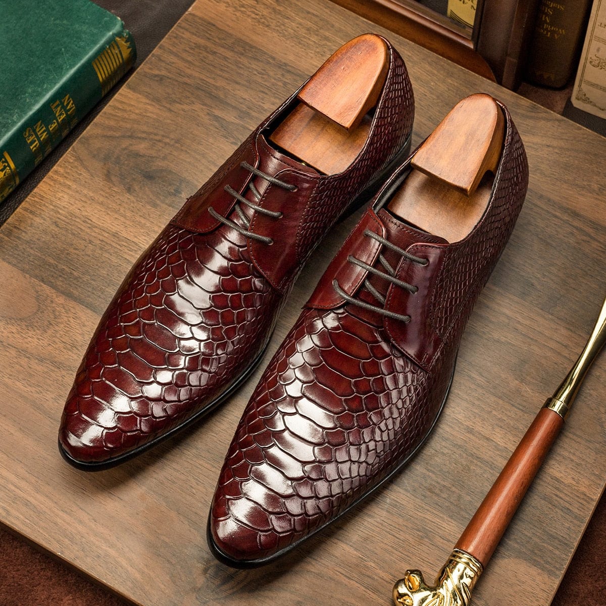 Men's Handmade Two-Tone Formal Derby Dress Shoes