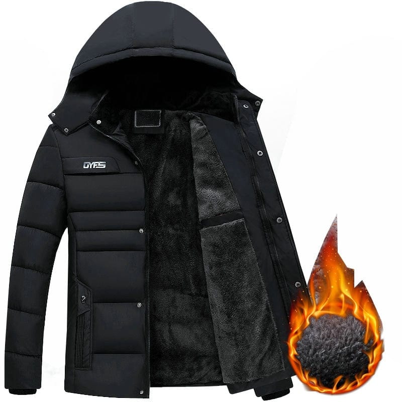 Men's Thick Hooded Waterproof Winter Parka Overcoat