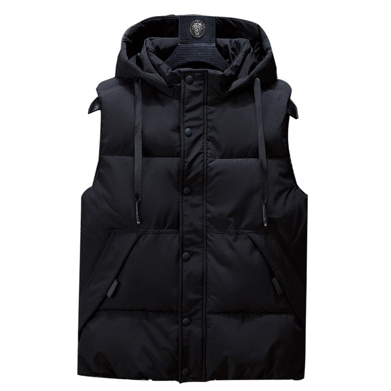 Mens Winter Vests Men's Sleeveless Jacket Thick Camouflage Vest Casual Hooded Waistcoat Male Warm Vests Outwear Plus Size 7XL