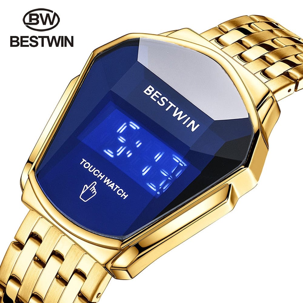 Men's Sport Digital Touch-Screen LED Steel Wristwatch